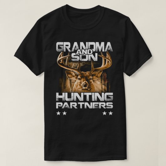 T-shirt Grand-mère et son partenaire de chasse pour la vie (Design devant)