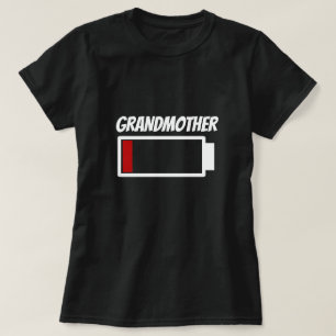 T-shirt Grand-mère Faible Humour d'énergie de batterie