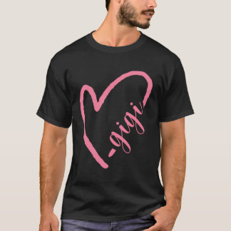 T-shirt Grand-mère Gigi au coeur cursif