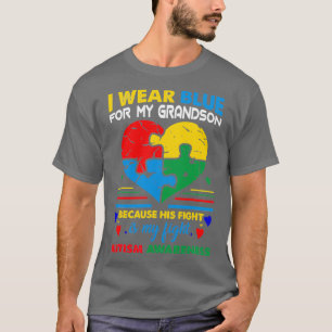 T-shirt Grand-Mère Grand-Père Je Porte Pour Mon Petit-Fils