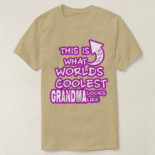 T-shirt Grand-mère la plus cool au monde (Design devant)