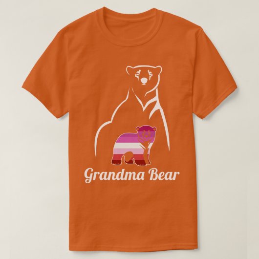 T-shirt Grand-mère lesbienne LGBT Bear Lesbian Pride drape (Design devant)