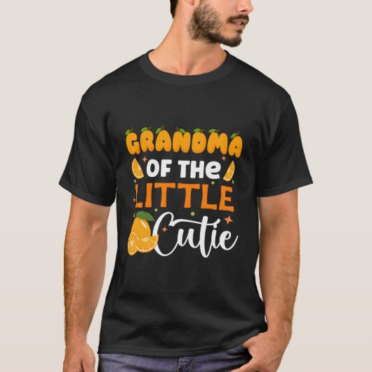 T-shirt Grand-mère Little Cutie Baby shower Orange Py (Devant)