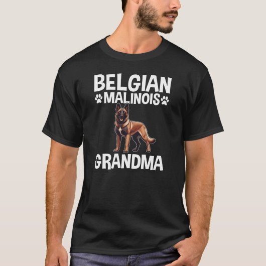 T-shirt Grand-mère malinois belge (Devant)