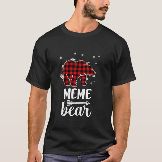 T-shirt Grand-mère Mème Oear Xmas Pyjama Rouge PJ Buffalo (Devant)