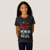 T-Shirt Grand-mère Mère Ours de Noël Pyjama Rouge Bouf Pla (Devant entier)