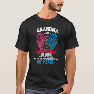 T-shirt Grand-mère Mon Ange Elle Regarde Mon Dos Jamais Pa