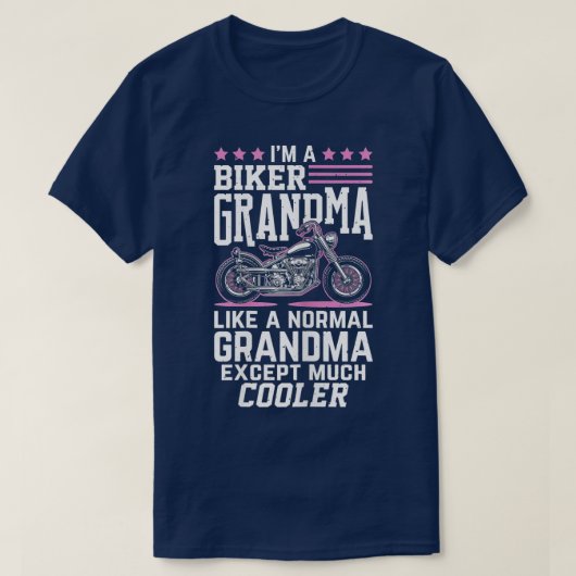 T-shirt Grand-mère Motorbike Grand-mère Biker Gran (Design devant)