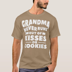 T-shirt Grand-Mère Ne S'Enfuit Jamais De Baisers Ou De Coo