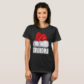 T-shirt Grand-mère Noël chapeau Pyjama de Noël corresponda (Devant entier)