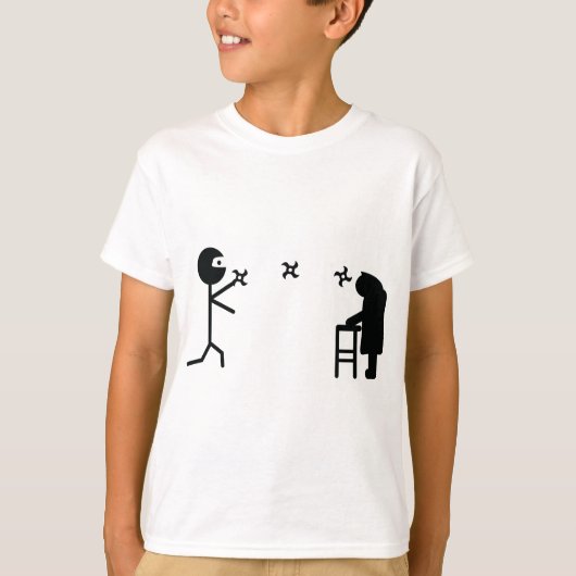 T-shirt grand-mère noire et mauvaise ninja (Devant)