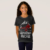 T-Shirt Grand-mère Ours de Noël Pyjama Rouge Buffalo Rouge (Devant entier)