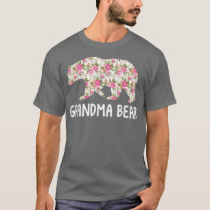 T-shirt Grand-mère ours floral Fête des mères