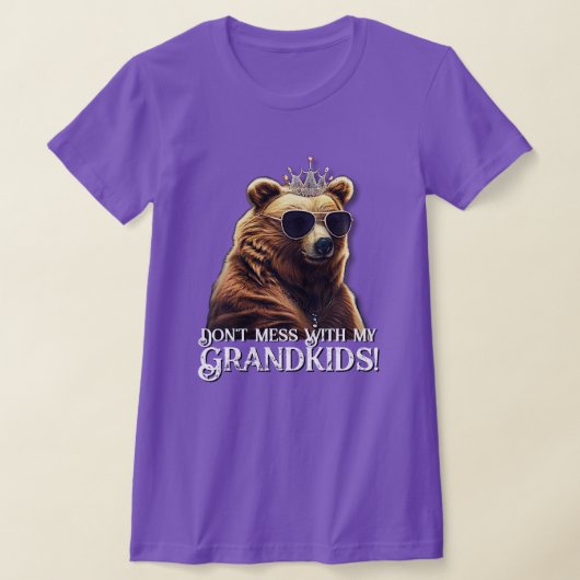 T-shirt Grand-mère ours "Ne manquez pas avec mes petits-en (Poser)