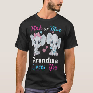 T-shirt Grand-mère rose ou bleu vous aime Eléphants Baby G