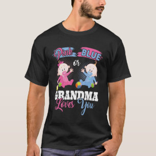 T-shirt Grand-Mère Rose Ou Bleu Vous Aime Genre Reveal Cos