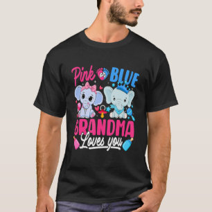 T-shirt Grand-Mère Rose Ou Bleu Vous Aime Genre Révéler El