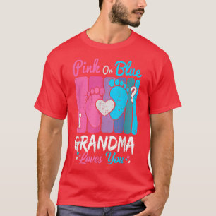 T-shirt Grand-mère rose ou bleue t'aime Révélation du sex