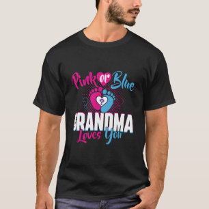 T-shirt Grand-Mère Rose Ou Bleue Vous Aime - Parcours Révé