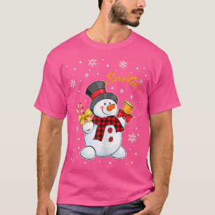 T-shirt Grand-mère Savta Bonhomme de neige Candy Cane Noël