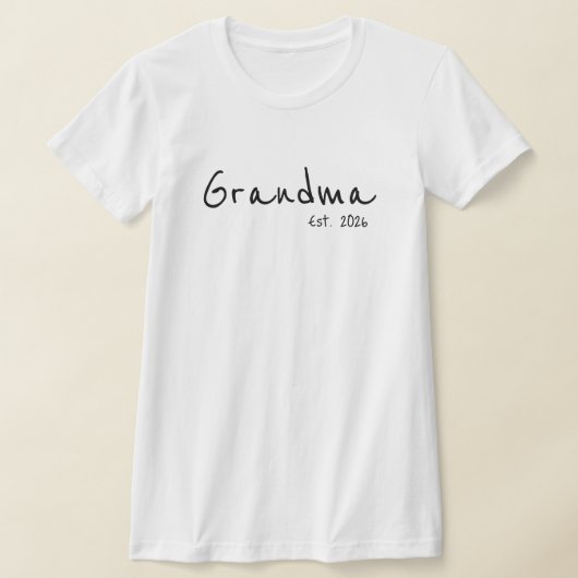 T-shirt Grand-mère Script Black établie (Poser)