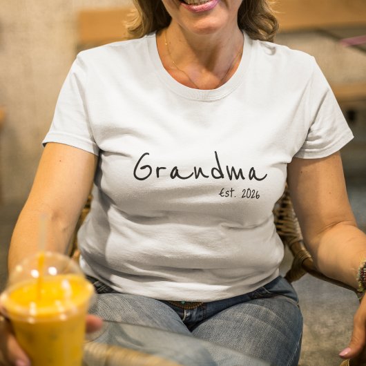 T-shirt Grand-mère Script Black établie
