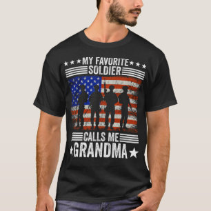 T-shirt Grand-mère Soldat Granny Army Militaire Fried