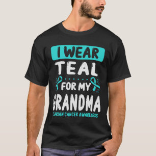 T-shirt Grand-mère Turquoise Ruban Grand-mère Cancer de l'