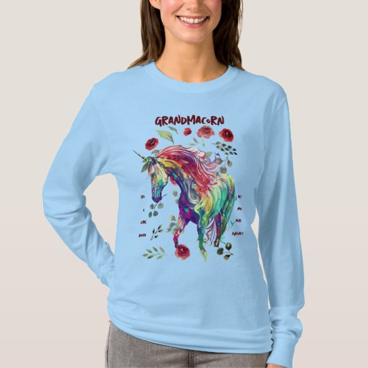 T-shirt Grand-mère Unicorn (Devant)
