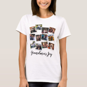 T-shirt Grand-mère's Joy Photo Frame Collage Moderne tenda