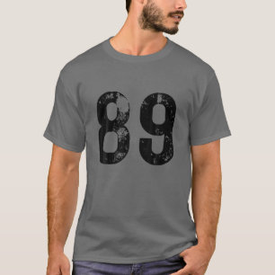 T-shirt Grand Nombre 89 Pour Anniversaire Quatre-Vingt-Neu
