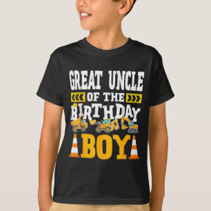T-shirt Grand Oncle de l'excavatrice du garçon d'anniversa