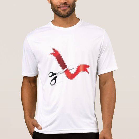 T-shirt Grand Ouverture Célébration Ciseaux Couper le ruba (Devant)