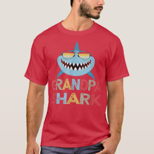 T-shirt Grand-pa Shark drôle cadeau pour grand-père de Gra