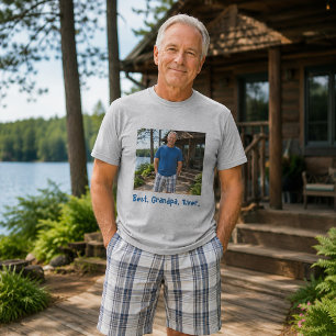 T-shirt Grand-papa adoré Photo personnalisée 