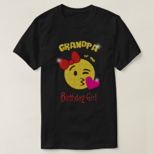 T-shirt Grand-papa de la fête d'anniversaire d'Emoji de