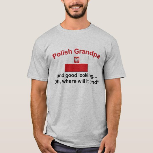 T-shirt Grand-papa polonais beau (Devant)