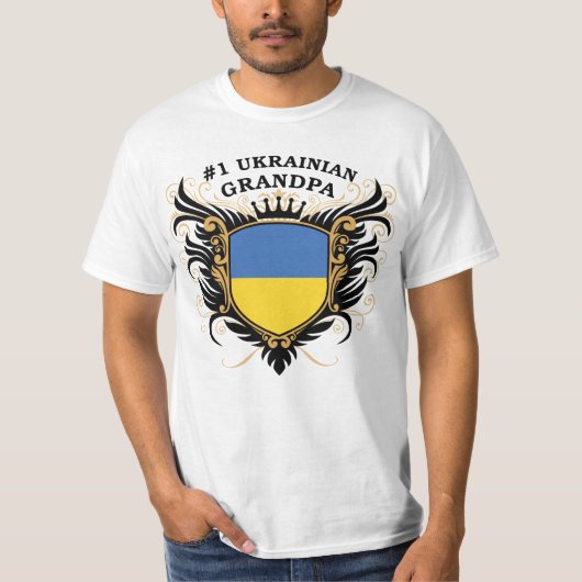 T-shirt Grand-papa ukrainien du numéro un (Devant)