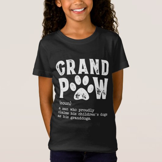 T-Shirt Grand Paw Grand-Papa Chien Papa Définition Pawpa P (Devant)