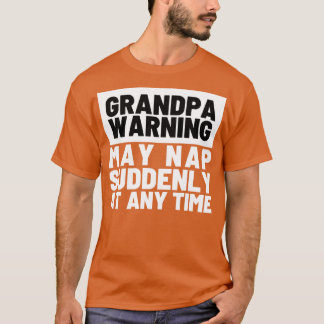 T-shirt Grand-père Avertissement mai faire la sieste souda