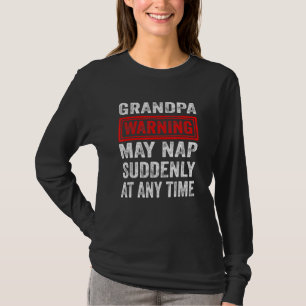T-shirt Grand-Père Avertissement Peut Tomber Soudainement