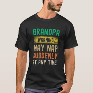 T-shirt Grand-Père Avertissement Peut Tomber Soudainement