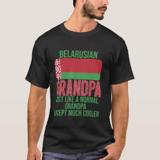 T-shirt Grand-père biélorusse vintage Drapeau biélorusse