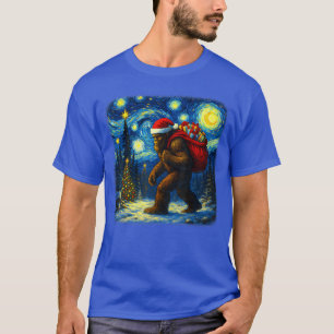 T-shirt Grand-père Bigfoot Noël Nuit étoilée Sasquatch Van