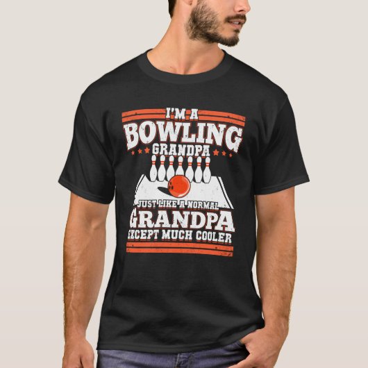 T-shirt Grand-père Bowler, joueur de bowling (Devant)