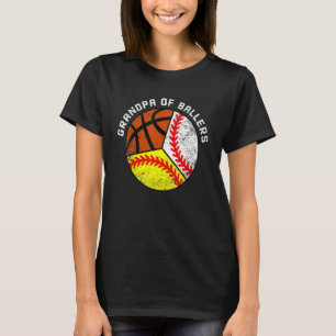 T-shirt Grand-Père De Ballers Baseball Softball Panier