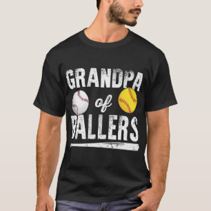 T-shirt Grand-Père De Ballers Chemise De Baseball Softbal