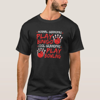 T-shirt Grand-père de bowling masculin