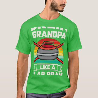 T-shirt Grand-père de curling comme un grand-père ordinair