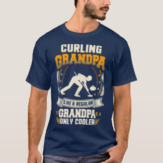 T-shirt Grand-Père De Curling Comme Un Grand-Père Régulier
